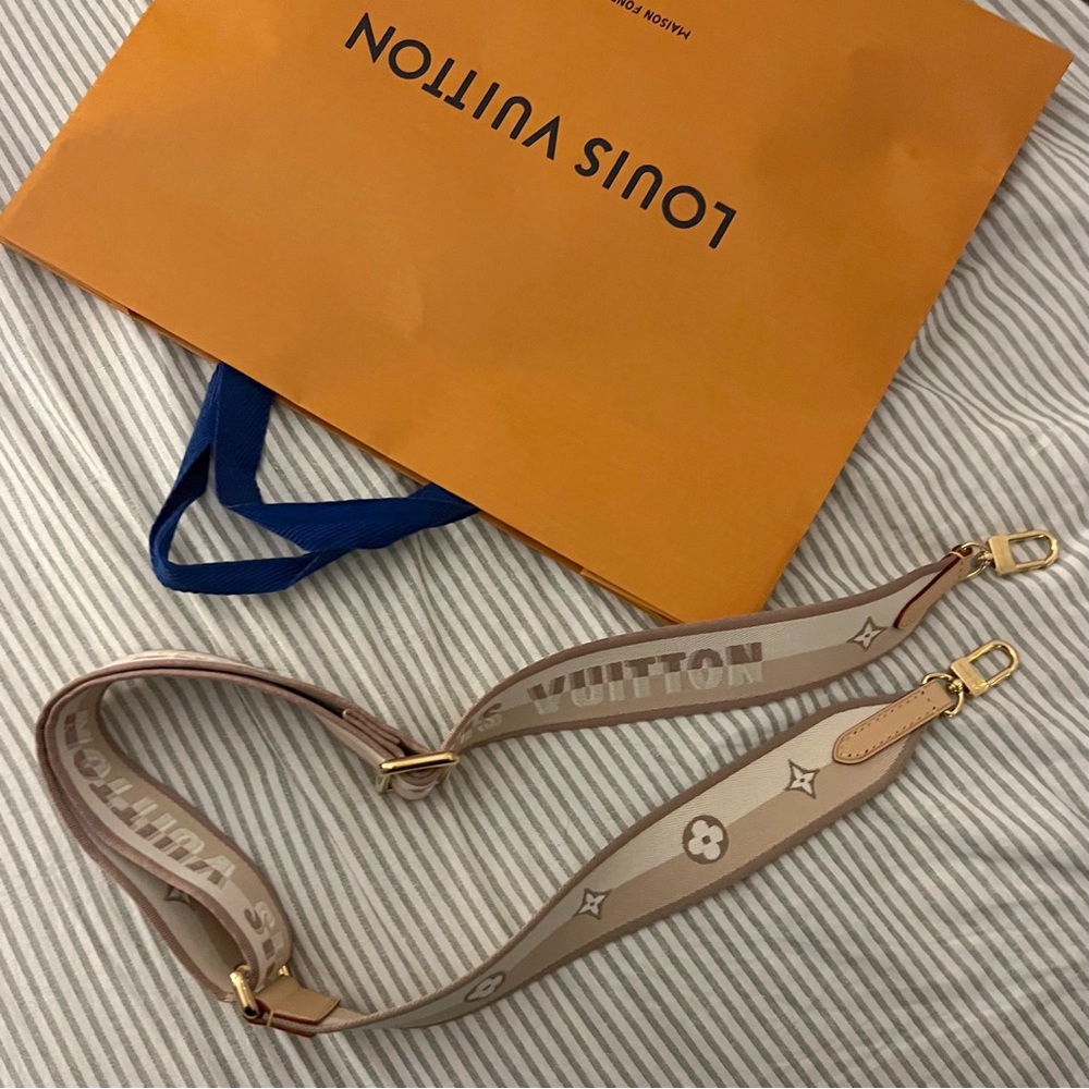 Louis Vuitton Jacquard Speedy Bandouliere 20 Shoulder Strap Beige 💋